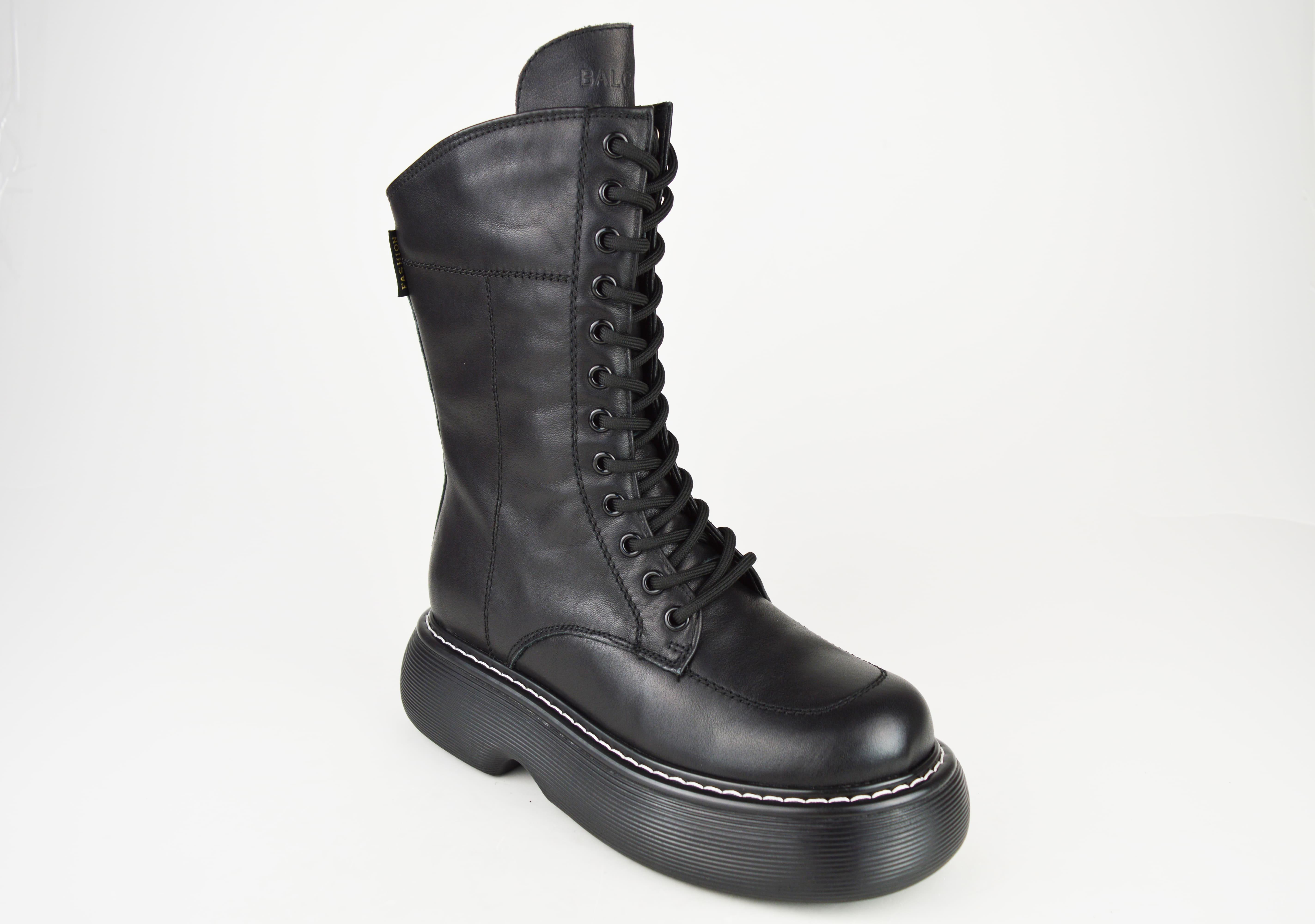 

Черевики на платформі деми Berkonty 21808 36 Чорний шкіра 39 чорний