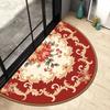 Half Circular Floor Mat Bathroom Non Slip Carpet Household Door Mat Dirt Resistant Foot Mat