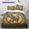 Hippogriff Pattern Bedding Quilt Set Quilt Cover Pillowcase Home Decoration Birthday Gift (1 * Duvet Cover + 2 * Pillowcase, Without Core)