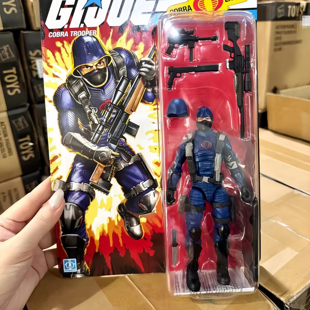 New Hot In Stock 6 Inch G.I. Joe Gi Joe Classified Serie Retro Snake Eyes Cardback Cobra Trooper Mobile Action Figure Model Gift