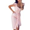 Women's Autumn/Winter Sexy Embroidered Square Neck Dress - 2 Colors, 4 Sizes