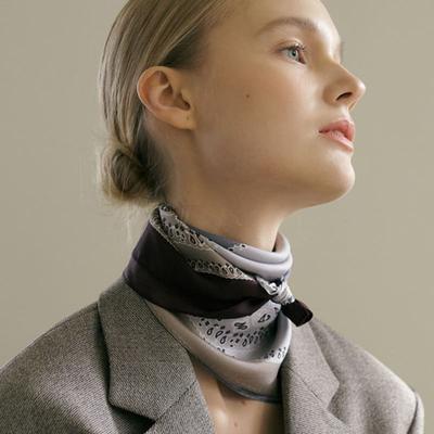 BB’DE SOLI’DE Heart Paisley Silk Mini Scarf (2color)