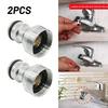 2pcs Faucet Adapter Garden Hose Brass Plug-in Coupling M22 IG M24 AG Connection