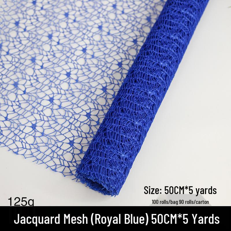 Wrap en Mesh Jacquard Fleuri Coloré pour Bouquets