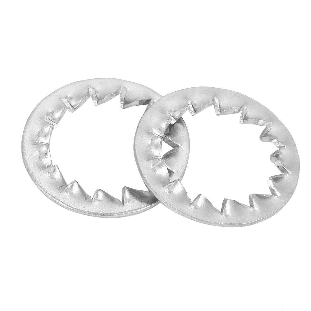20pcs Stainless Steel Serrated External Toothed Lock Washer Flat Tool Set M12