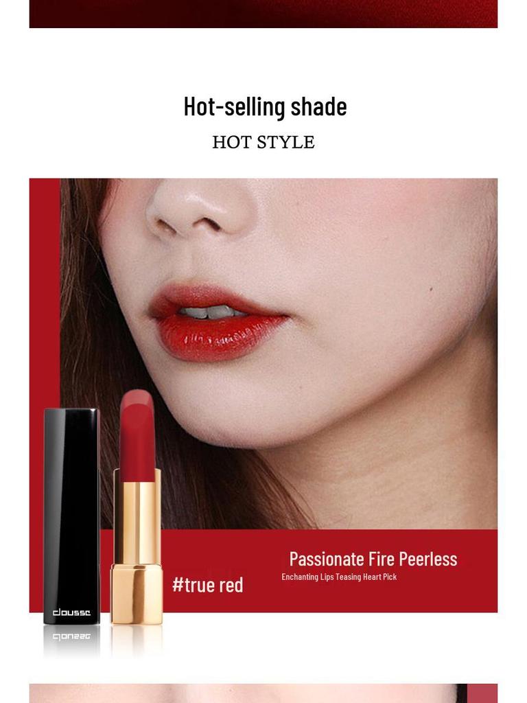 Moisturizing Matte Milk Tea Lipstick: Hydrating, Long-Lasting, and Fade-Resistant Nude Shade for Students
