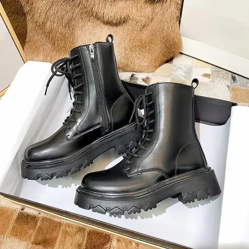 Fashion Winter Snow Boots Female 2024 New Waterproof Cotton Shoes Women's Thickened Snow Padded Women Boots Platform Heels Ankle Boots
