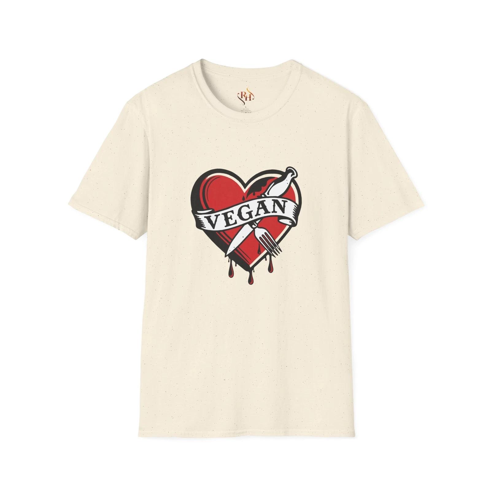 Vegan Heart Tee, Eco-Friendly Activist Gift, Plant-Based Shirt, Unisex Vegan 2XL