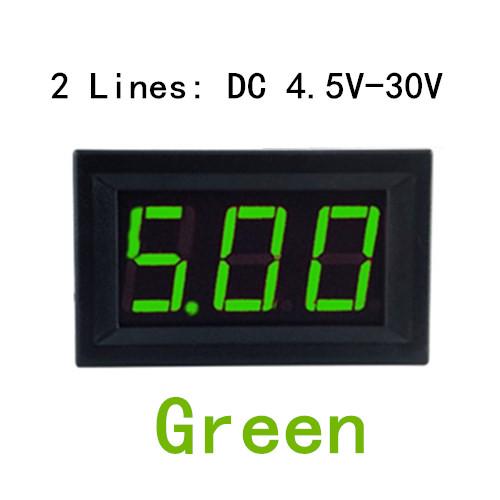 0.56inch Mini Digital Voltmeter DC 4.5V to 30V Digital Voltmeter Voltage Panel Meter For 6V 12V 24V Electromobile Motorcycle Car