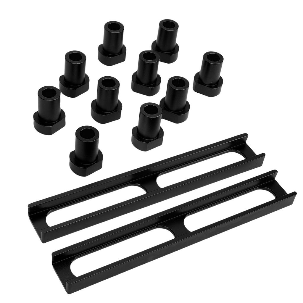 10Pcs Bench Dog 19mm Diameter Aluminum Alloy Non Slip Workbench Dog Stop with 2PCS Base for Woodworking MFT Tables