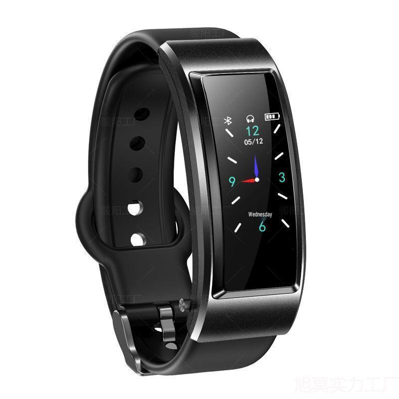 Smart Sports Bracelet: Heart Rate & Blood Oxygen Monitor with Bluetooth Earphones for Men & Women