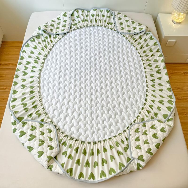 Quilted Mattress Cover Simple Print Bed Cover Thickened Fitted Sheet Home Elastic Bed Linen fundas de colchón (No Pillowcase)