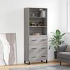 VidaXL Highboard Sonoma Grey 69.5x34x180 Cm Engineered Wood 3189411