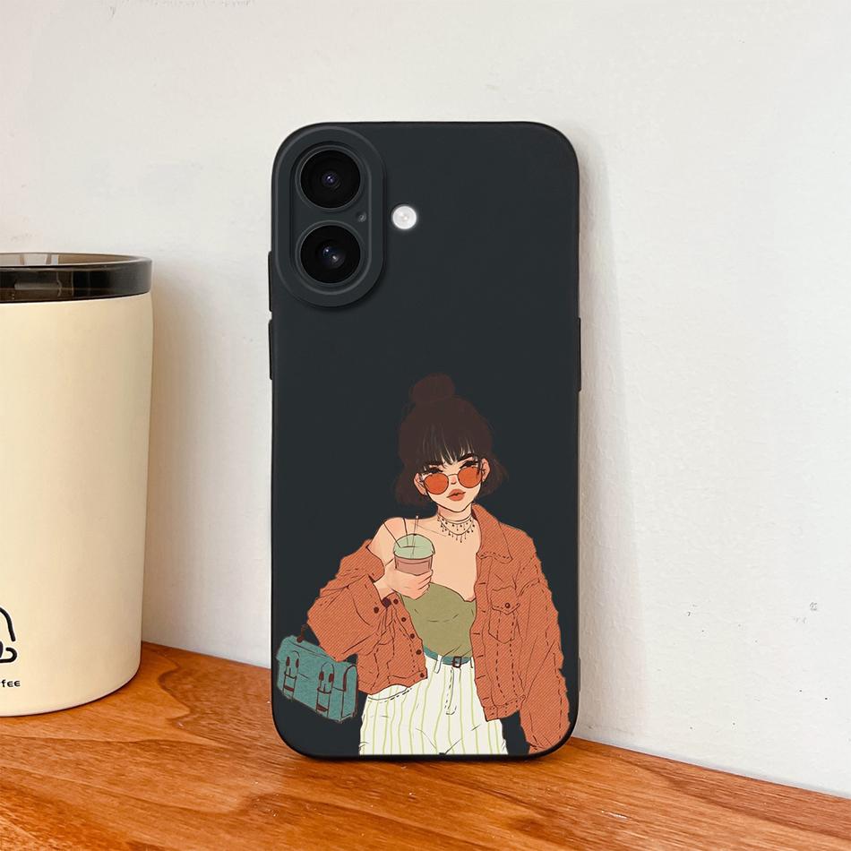 For iPhone 17 Pro Max / iPhone Air Phone Case Lovely Cartoon Liquid Silicone Full Coverage Anti Drop Bumper For iPhone17 Fundas