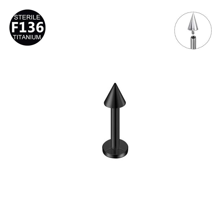 F-136 Titan Filet Intern Studuri pentru Buze și Urechi - Formă Conică Diavol Bijuterii Piercing