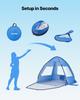 VEVOR Beach Tent Sun Shelter for 2 Person, UPF 50+ Protection, Portable Sun Shade Canopy with Carrying Bag & Sand Pockets