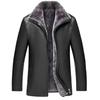 Autumn New Fur One-piece Retro Men's Leather Jacket Leather Jacket Dad Casual Velvet Thickened Jacket Trendy Brand Men