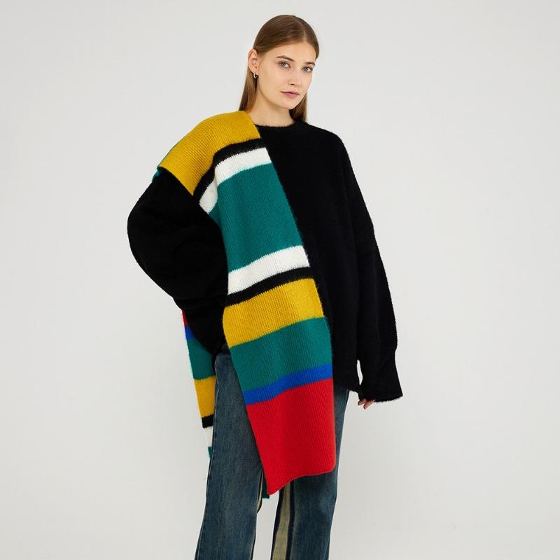 Wool Knitted Striped Scarf, New Autumn and Winter Imitation Cashmere Scarf, Scarf for Women