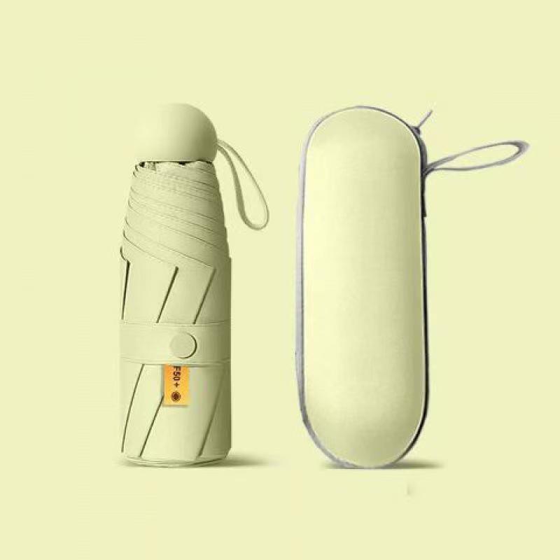 Portable Women's Sun Protection Umbrella - Mini Black Capsule Design