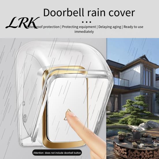 Home Security Doorbell Accessory Weatherproof Cover, Transparent Rain Shield for Wireless Guard Outdoor, Waterproof Protective Case Wall Mounted Bell