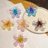 Fashion Sparkling Flower Claw Clip for Women Transparent Sweet Ponytail Shark Clip Versatile Girl Hair Accessories