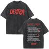 Dexter Morgan Codice di Harry Magliette Vintage Lavate Abbigliamento Uomo Donna Magliette Casual Oversize Moda Gotico Maglietta in Cotone