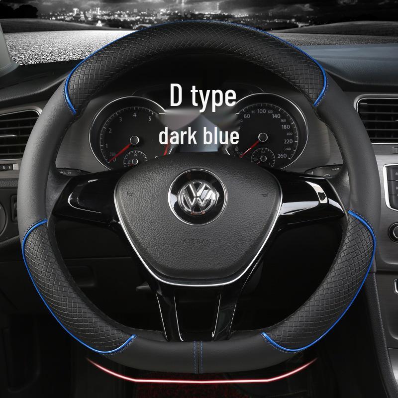 Custom All-Season Steering Wheel Cover for Volkswagen Sagitar/Lavida/Magotan and Ford Focus/Mondeo