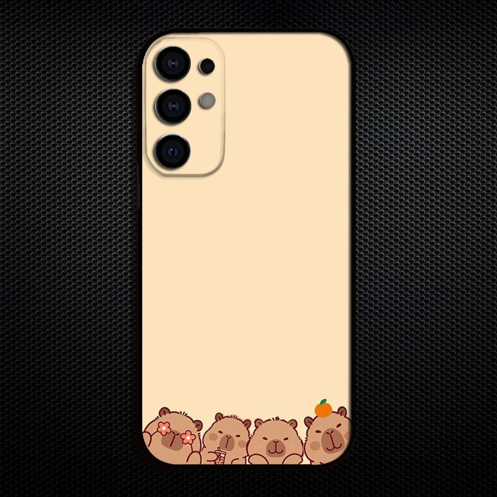 Cute Capybara Funny Phone Case For Samsung S25/S24/S23/S22/S21/S20/Plus,Fe,Lite/Others Black Cover