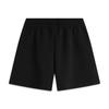 Li Ning Sports Fashion Series Solid Color Mid Waist Drawstring Soft Comfortable Five Point Casual Shorts Women shorts Black AKSU780-3