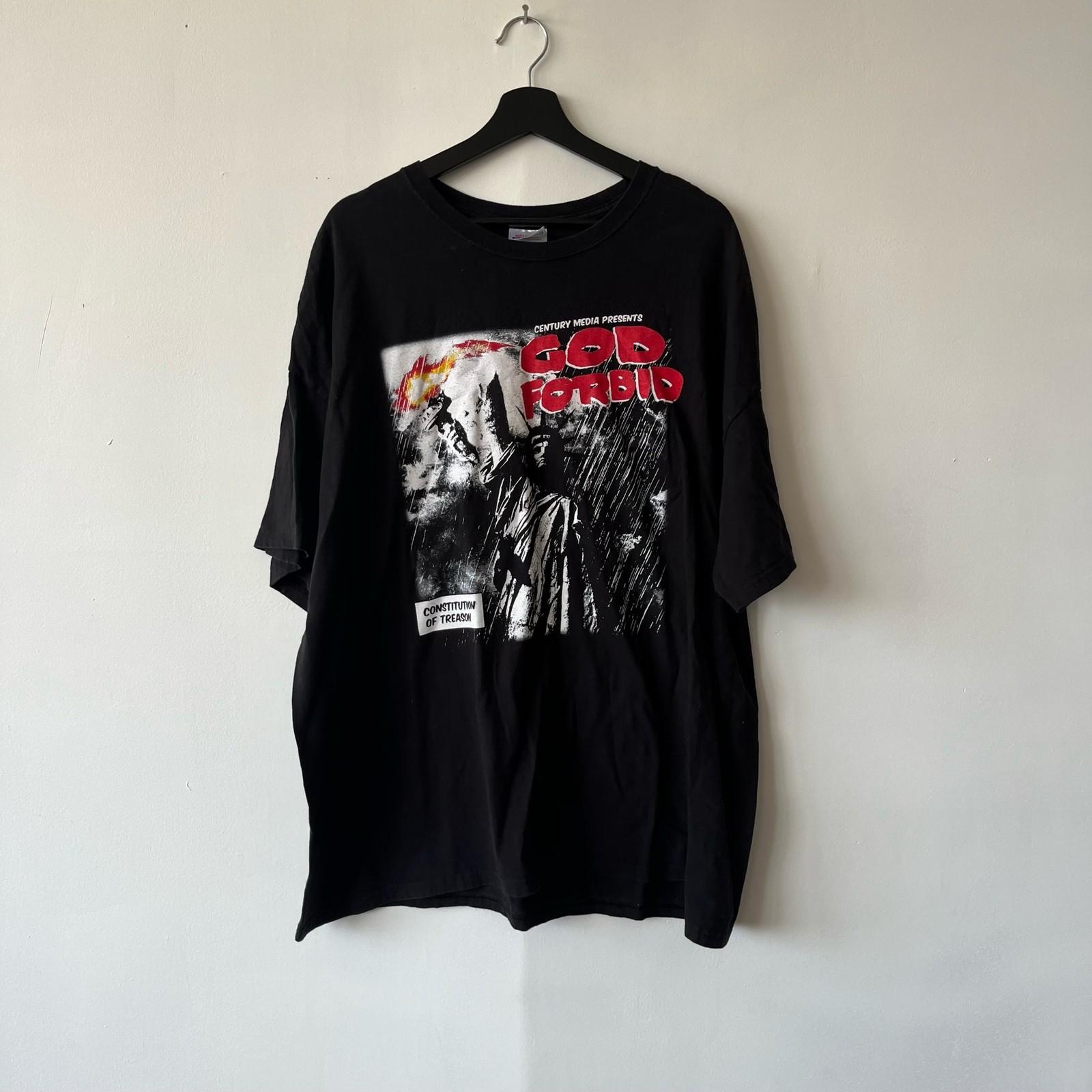 God Forbid XL Black Constitution of Treason Metal Band Tee Graphic Unisex T-Shirt M