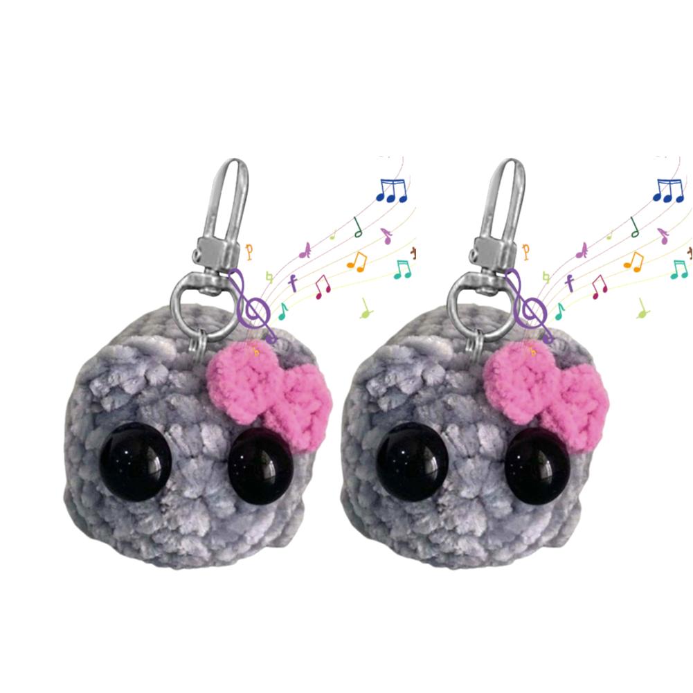 Cute Knitted Sad Hamster Doll Cartoon Knitting Pendant Crochet Sad Hamster Meme Kawaii Girl Hamster Handmade Doll for Kids Gift