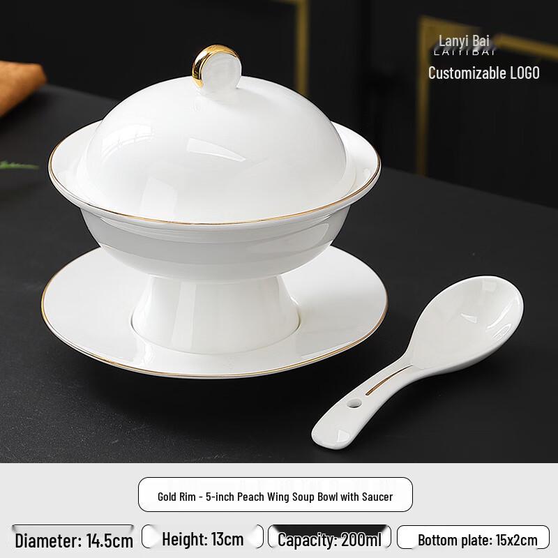 OIMG Individual Ceramic Bird s Nest Stew Pot