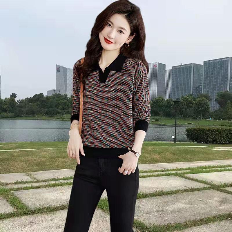 

Women s Autumn Long Sleeve Mulberry Silk Knit Top Sweater 2XL (65-73 kg)