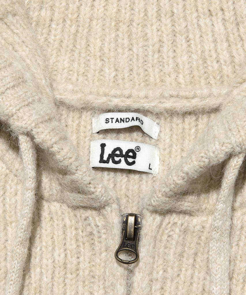 Lee Hooded Knit Vest Beige