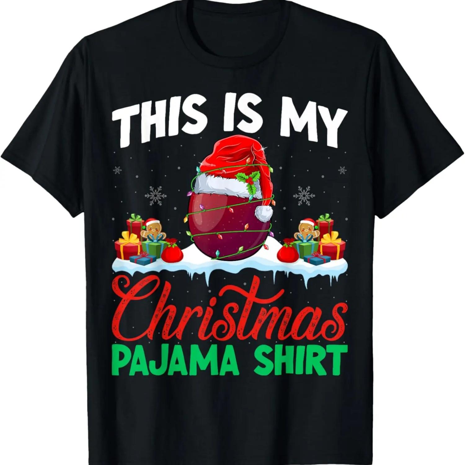 Passion Fruit Christmas Pajama Shirt T-Shirt XXXXXL чёрный