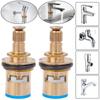 10/1x Faucet Valves Replacement Brass Universal Faucet Valves Household Sink Tap Inner Cartridges Bathroom Kitchen Faucet