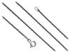 Short Silver Women's Necklace With Cat Oxidized Kitten Cat Choker 38 Cm