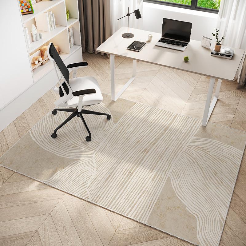 VIKAMA Modern Minimalist Study Room Carpet, Non-slip Bedroom Dressing Table Mat, Office Gaming Chair Mat, Home Decoration
