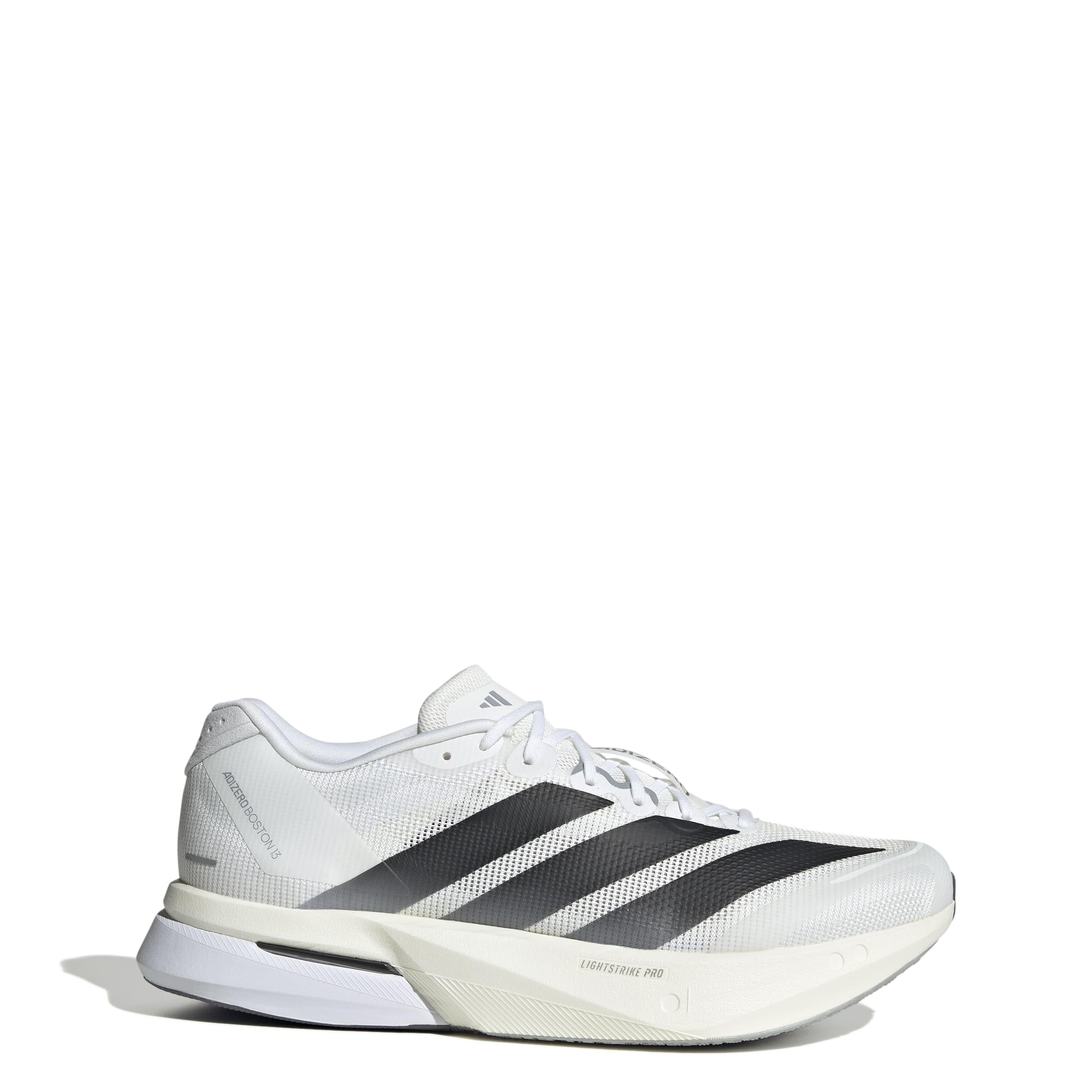 

Adidas adizero Boston 13 running shoes, unisex adult, size ONE38, white/core black/dash gray (JS4939), size 26.5 cm