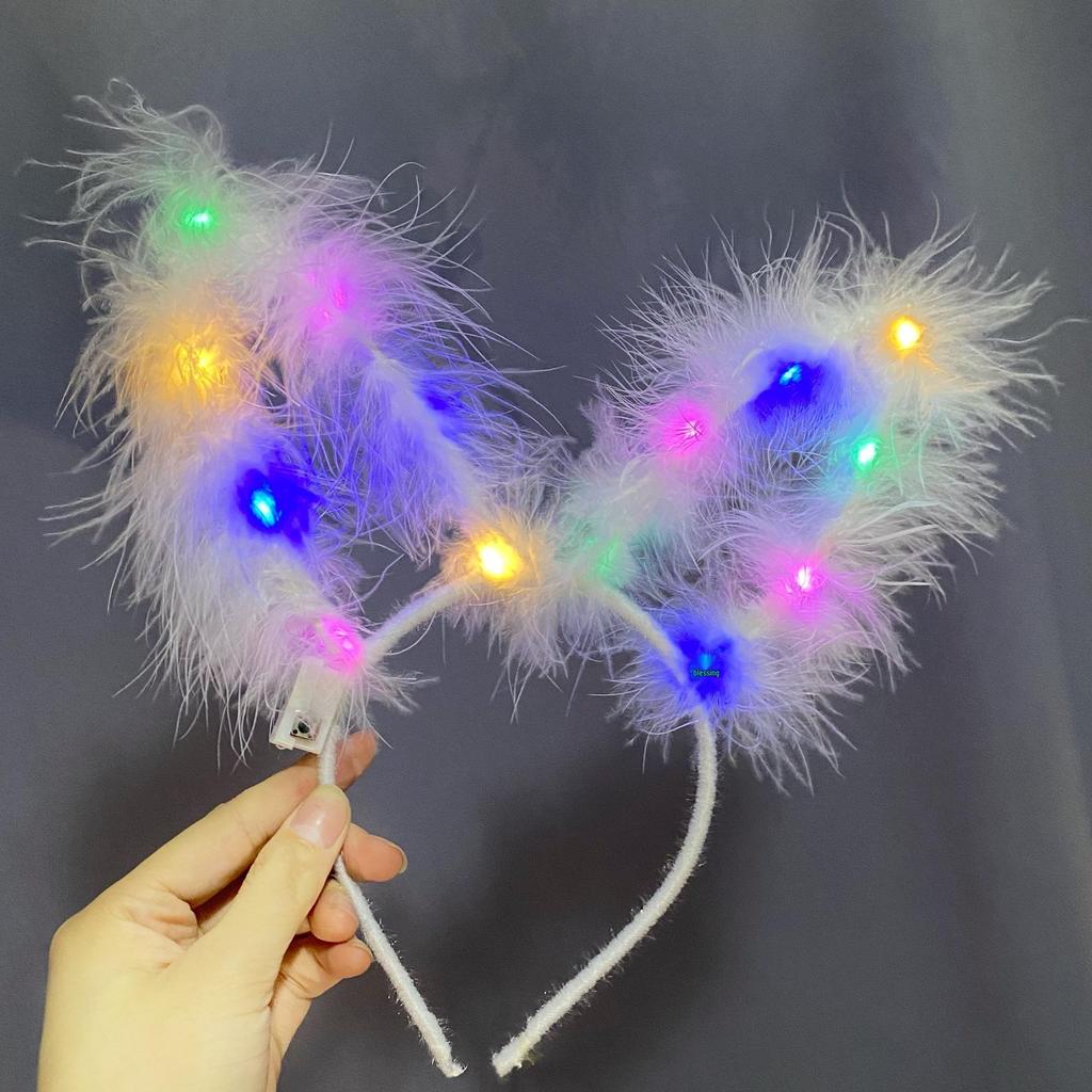 Luminous Feather Rabbit Ears Headband - Graduation Gift