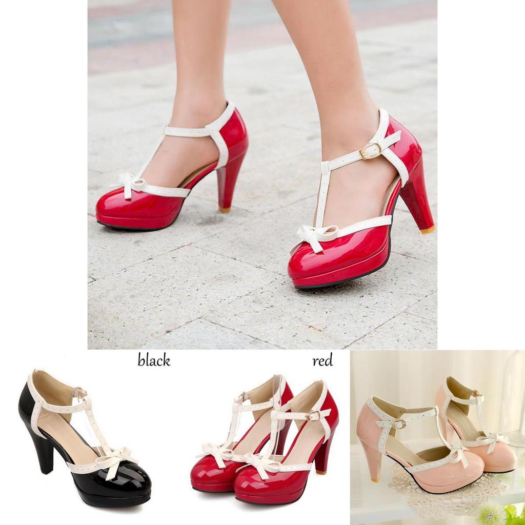 Elegant Women High Heel Sandals With Round Toe And Comfortable Square Heels
