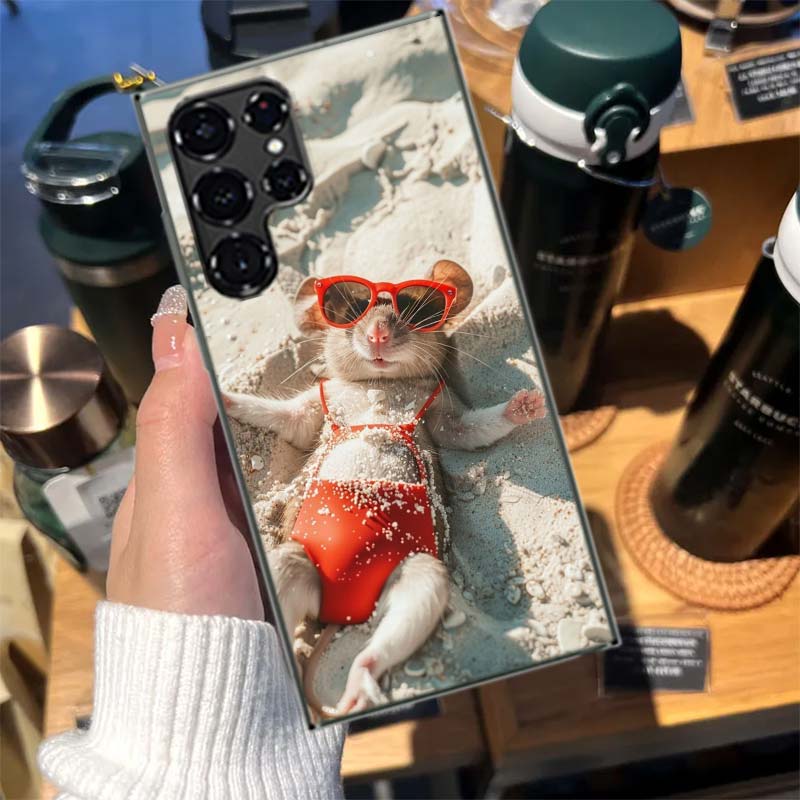 Cute Hamster Cases Phone Case for Samsung Galaxy S26 Ultra S25 Edge S24 S23 FE S21 Plus S20 S22 S10 Cover TPU Capa Shell Shockpr