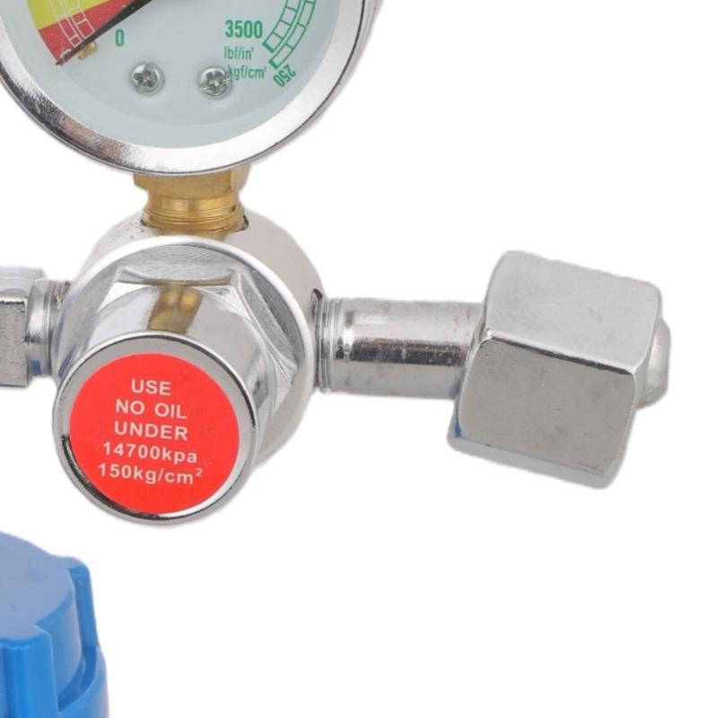 Buoy Type Oxygen Pressure Gas Regulator Inhaler G5/8" Thread O2 Pressure Reducer Oxygen Gauge Flow Meter Zinc Alloy