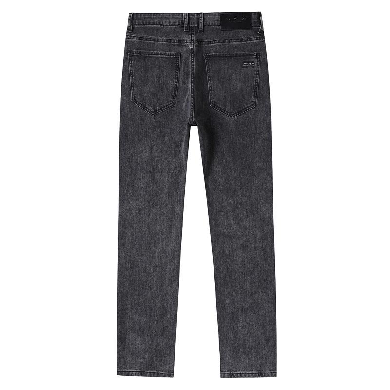 Men's Black Stretch Business Jeans – Autumn/Winter, Thick Style, Sizes 28-40, Available in Two Colors