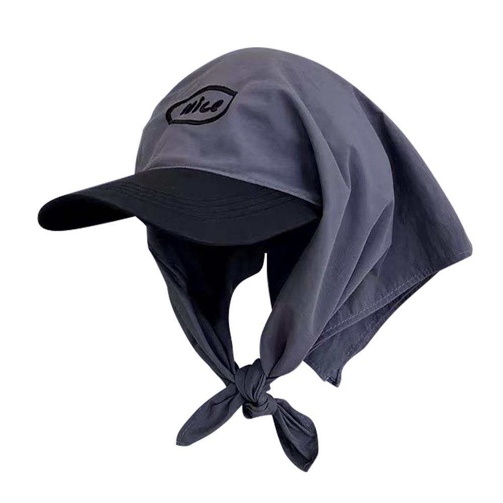 Quick Drying Headscarf Caps Triangular Lace-up Sun Hat Breathable UV Neck Protection Baseball Cap for Women Spring and Summer