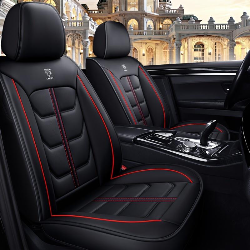 Pětimístný potah na autosedačku, univerzální pro všechna roční období, plně obklopený, potah na sedadlo z PU kůže odolný proti opotřebení, pohodlný, snadno čistitelný potah na polštář