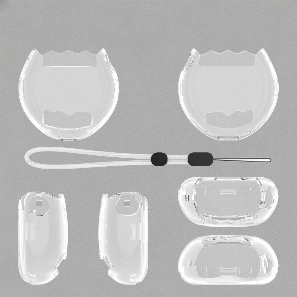 Transparent Protective Case Dustproof Anti-Scratch Hard Shell Crystal PC with Lanyard Clear Cover for Tamagotchi Paradise