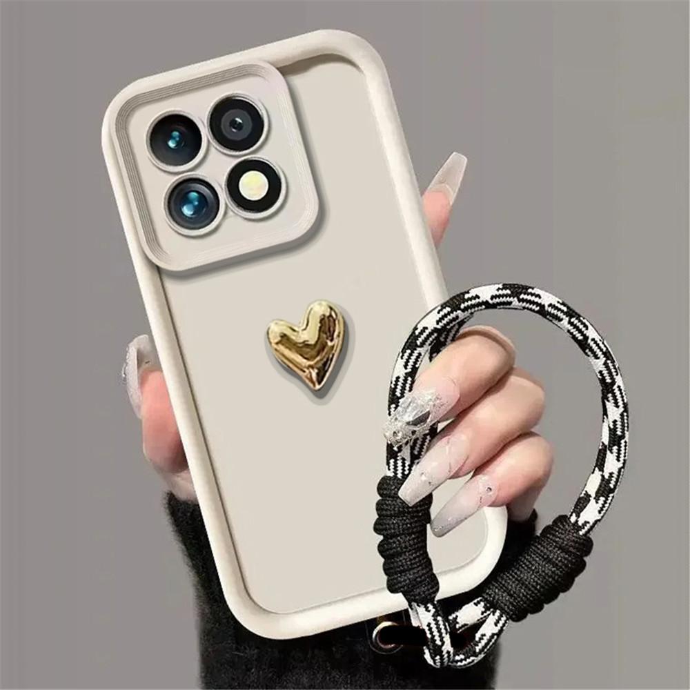 

3D Plating Love Heart Phone Case For Samsung A13 A23 A33 A53 A73 A52S A12 A22 A32 A52 A72 A11 A31 A51 A71 Lanyard Bracelet Cover For Samsung A13 (4G)