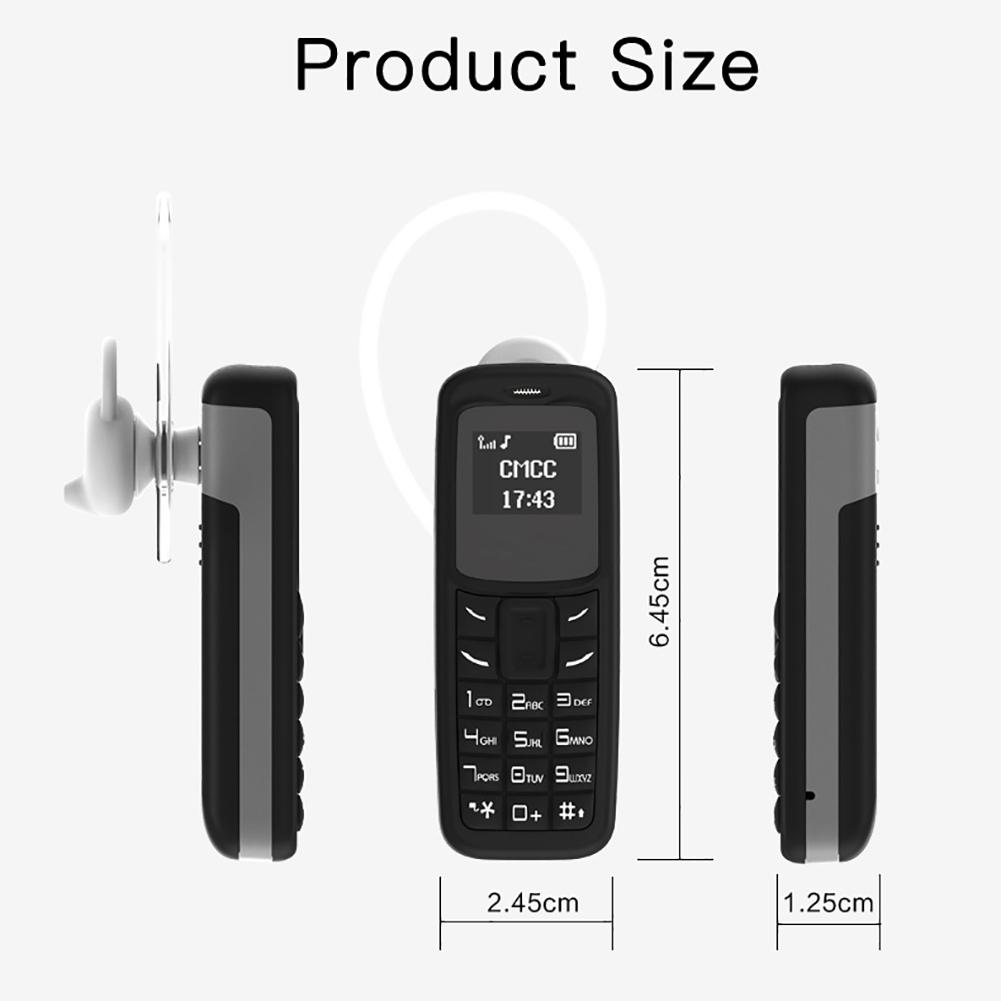 BM30 Bluetooth Mini Earphone Feature Phone Dual SIM Dual Standby Dialer Backup Mobile Phone