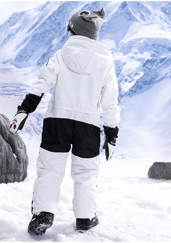 Unisex Kids' Warm Breathable One-Piece Ski Suit